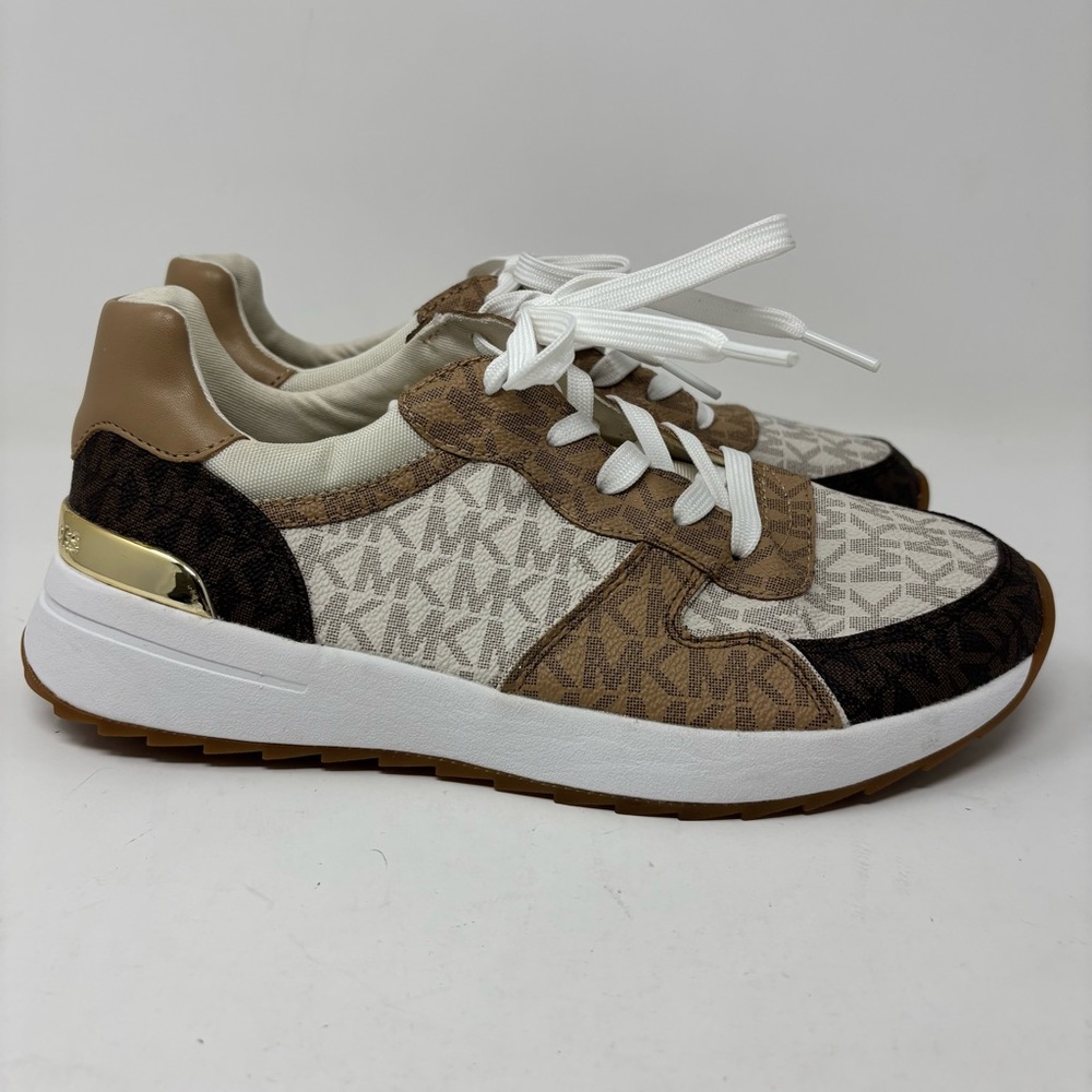 MICHAEL Michael Kors All Over Logo Print Sneakers Size 7.5 - Picture 6 of 12